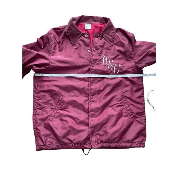 Vintage MSU Maroon Windbreaker Jacket – Howe Athletic Apparel – Made in USA – Si - Picture 4 of 7